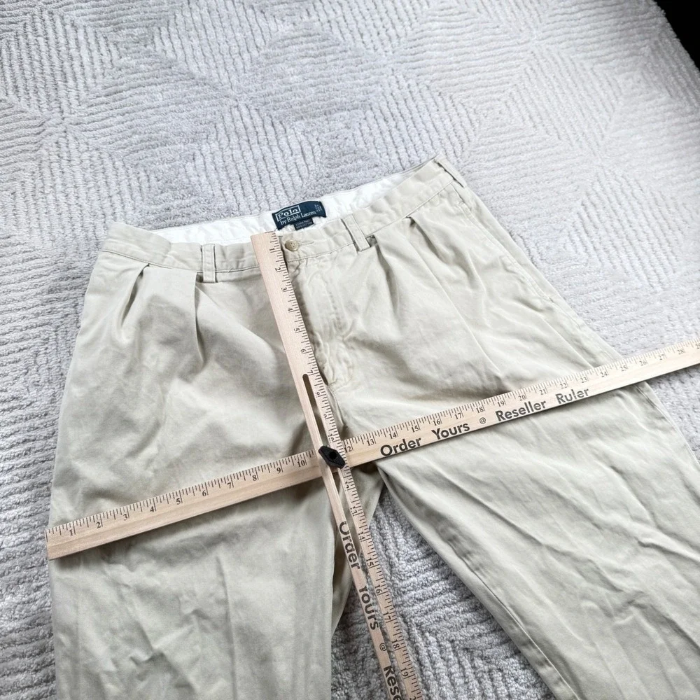 Polo Ralph Lauren Ethan Pant Mens 36x34 Beige Chinos Preppy VTG Y2K Old Money